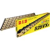 D.I.D Did 534081202 ketting 525Vx3, goud-zwart, lengte 120, schakels met klinkverbinding, ZJ