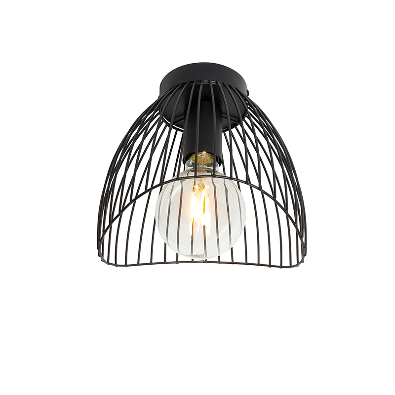 QAZQA Design plafondlamp zwart 20 cm - Pua