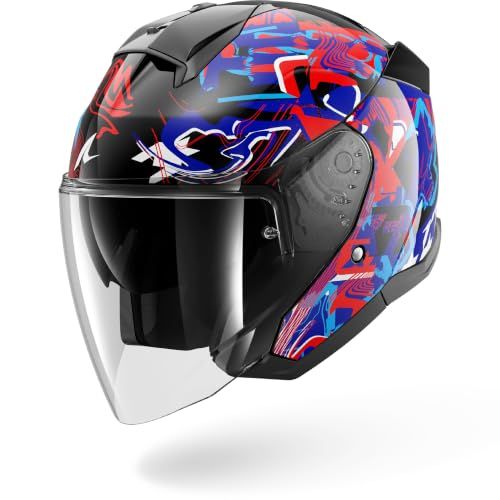 SHARK Jet motorhelm SKWAL Jet PRANZ Black Blue Red KBR, XXL