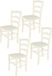 t m c s Tommychairs Venice - Eetkamerstoelen - Set van 4 - Wit - Rotan & Hout