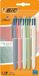 BIC 4 Kleuren Balpen Nature - 5 Stuks - Natuurtinten - Navulbaar - Made in France