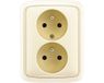 ABB Prise double 5512A-2349 C Tango, blanc ivoire