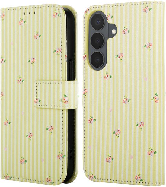 imoshion Hoesje - Geschikt voor Samsung Galaxy S26 - Design Bookcase smartphone - Garden Stripes