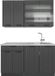 Vicco Fame-Line Cuisine une personne – 140 cm, WB Marbre Gris foncé