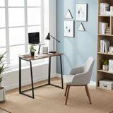 FurnitureR FurnitureR Compact en opvouwbaar bureau met houten dienblad en metalen frame