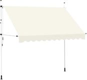 vidaXL - Luifel - handmatig - uittrekbaar - 300 cm - crème