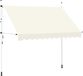 vidaXL - Luifel - handmatig - uittrekbaar - 300 cm - crème