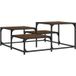 Bol Table Basse Table De Salon Table De Café Chêne Marron 87,5x87,5x40 cm Bois d'ingénierie