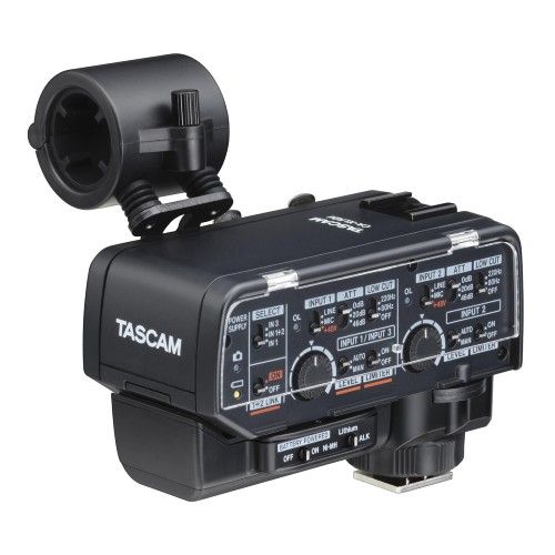 Tascam CA-XLR2d-AN XLR Microfoon Adapter Kit voor camera's (3.5mm analoog)