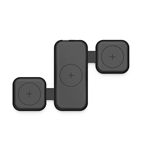 Xoopar - Snelle draadloze oplader, 15 W – snellader QI – laadstation voor inductie met MagSafe – Trafold zwart