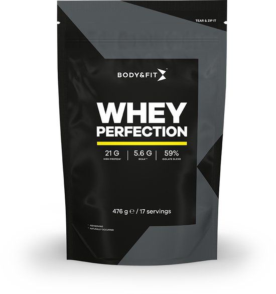 Body & Fit Whey Perfection - Proteine Poeder / Whey Protein - Eiwitpoeder met BCAA - Eiwitshakes - 476 gram (17 shakes) - Banaan