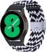 By Qubix Qubix - Braided Nylon Smartwatch Bandje - Geschikt voor Garmin Vivoactive 4 / 4L - 22mm - Zwart/Wit