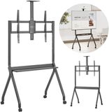 Maclean TV-standaard / trolley, camera plank, op wielen, 55-100", max. belasting 120kg/10kg plank, max. VESA 900x600, zwart, MC-114 B