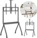 Maclean TV-standaard / trolley, camera plank, op wielen, 55-100", max. belasting 120kg/10kg plank, max. VESA 900x600, zwart, MC-114 B