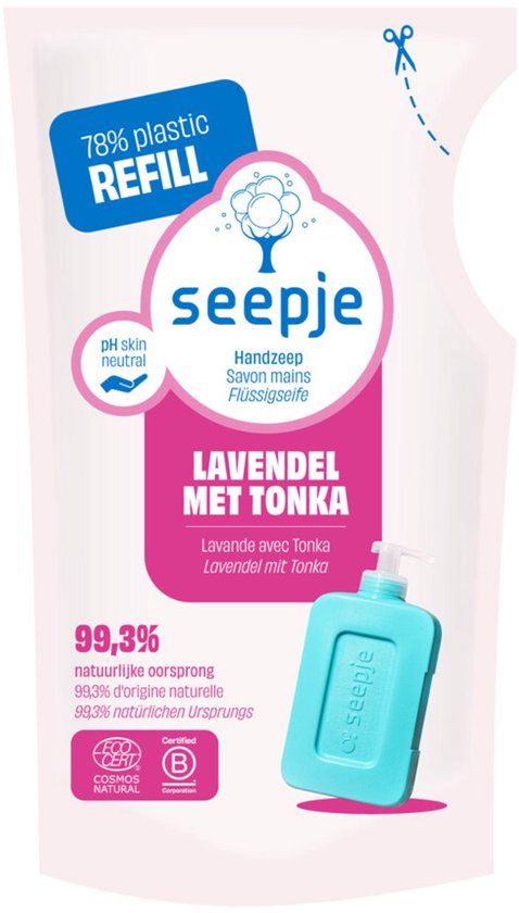 Seepje Handzeep Navulling Lavendel met Tonka - 300 ml