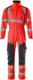 Mascot Accelerate Safe Overall met kniezakken 19519-236 - hi-vis rood/donkermarine - XL
