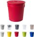 Shenzhen Haorui Industrial Technology Co., Ltd. Poubelle en métal galvanisé - Poignées - Couvercle - Rouge - Diamètre Ø 21,5 cm - Hauteur 21,5 cm - 7 litres