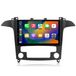 Awesafe Carplay 9-inch, Andriod 14, 4+64G autoradio met GPS-navigatie, geschikt voor Ford S-Max (2007-2008), met RDS, DSP, FM, WIFI, BT, DAB+ en stuurwielbediening (SWC)