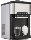 Klarstein ijsblokjesmachine voor thuis, kamperen en catering; snelle mini-ijsblokjesmachine; professionele ijsmaker voor grote en kleine heldere ijsblokjes; zelfreinigend met 3L ijsblokjesreservoir; 20 kg/24 uur,5L 43 cm - voor Bar voor Feest