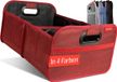 HELDENWERK Opvouwbare kofferbaktas met antislip klittenbandsluiting, kofferbak-organizer, vouwbox, boodschappentas, versterkt en stabiel (rood)