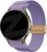 Bandz Gevlochten nylon bandje 'Easy fit' - Geschikt voor Samsung Galaxy Watch 7 (40 & 44mm) / Galaxy Watch 6 Classic (43 & 47mm) / Galaxy Watch 5 (Pro) / Galaxy Watch 4 (Classic) / Galaxy Watch FE (lila)