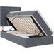 Maison Exclusive - Lit avec rangement et matelas gris foncé 90 x 200 cm velours