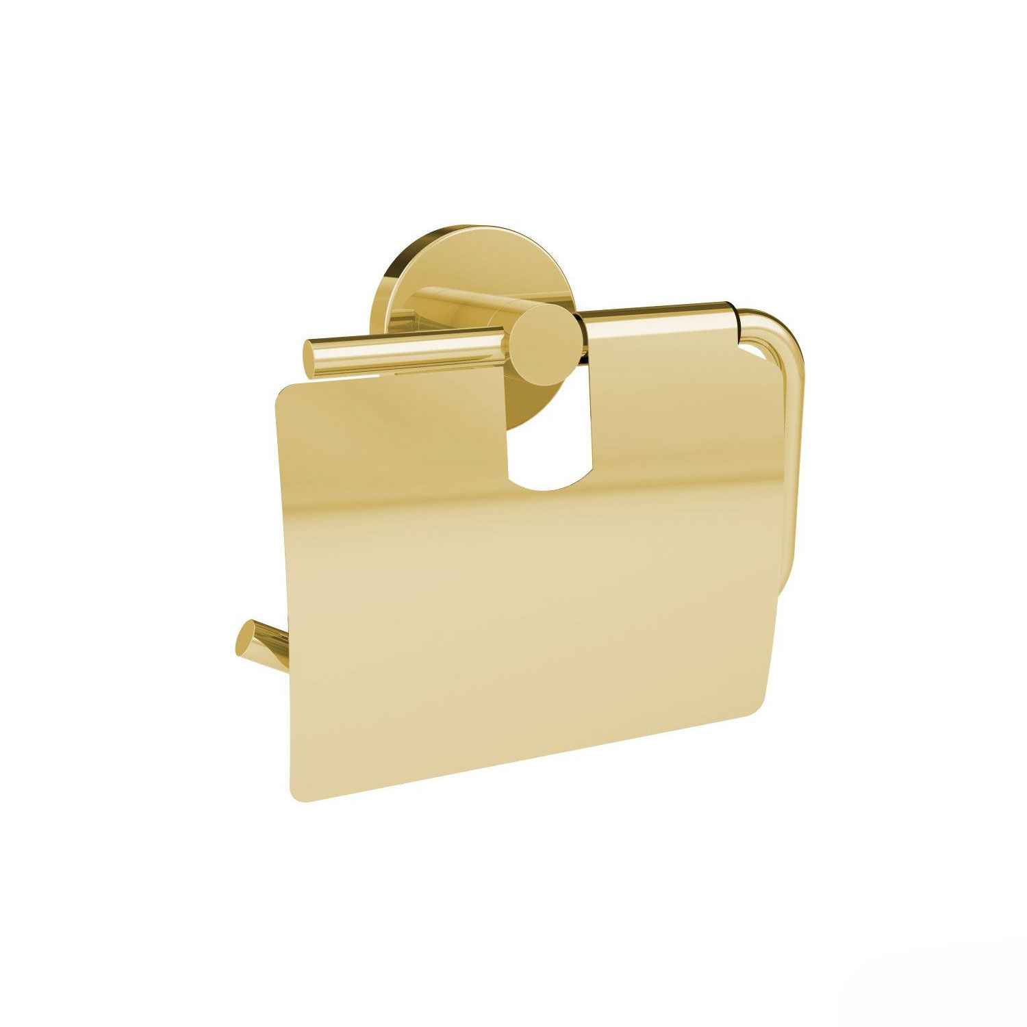 Allibert Toiletrolhouder Coperblink met Klep RVS Glazend Goud