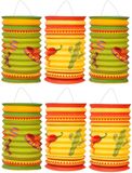 Merkloos / Sans marque Boland Lampionnen Mexico - 20x stuks - mexicaans thema - fiesta - versiering