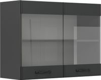 Vicco R-Line Glazen keukenkast – 80 cm Antraciet landhuis
