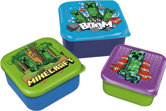 Stor Minecraft 3-in-1 Snackdoosjes