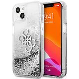 Guess GUHCP13SLG4GSI Hoes voor iPhone 13 Mini 5.4" Zilver 4G Big Liquid Glitter