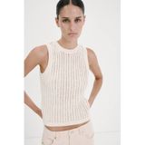 Mango Gebreid Beige Top