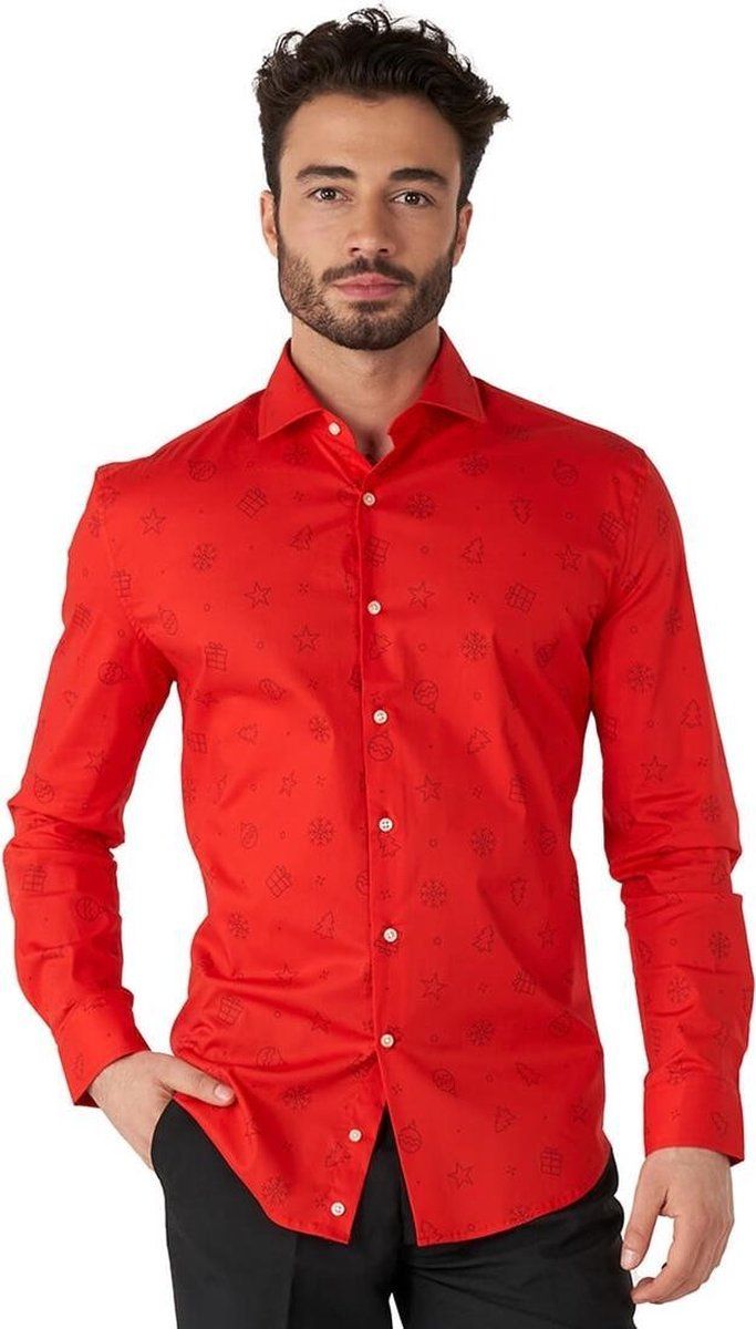 OppoSuits Christmas Overhemd Heren Rood Mt. XXL