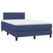 Maison Exclusive - Lit boxspring avec matelas, bleu, 120x190 cm, rembourré