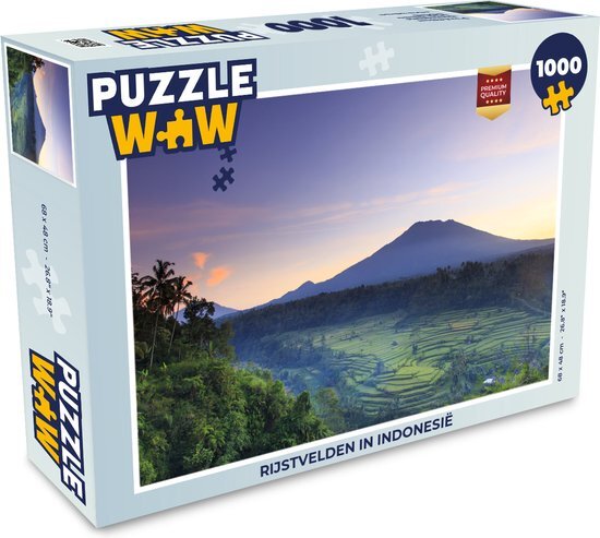 MuchoWow Puzzel Rijstvelden in Indonesië - Legpuzzel - Puzzel 1000 stukjes volwassenen