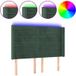 Tête de lit LED velours vert foncé 147x16x118/128 cm