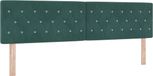 vidaXL Hoofdbord Donkergroen Fluweel 180 cm