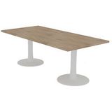 Quadrifoglio Table de réunion plateau rectangulaire 210x100 cm, 2 pieds