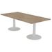 Quadrifoglio Table de réunion plateau rectangulaire 210x100 cm, 2 pieds