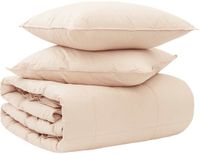 vidaXL - Deken - Set - 2 - st - 135 x 220 cm - Alle seizoenen - Kapokvezel - Beige