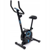 BAKAJI Hometrainer met hoge handgreep en verstelbare zitting, fitnessfiets, verticale draaifiets met lcd-display en hartslag- en caloriesensoren, voor benen, buik, cardio