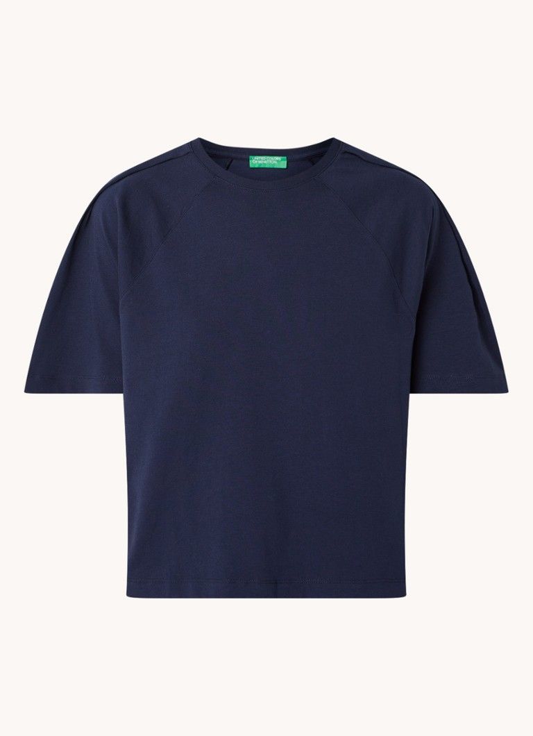 Benetton Boxy cropped T-shirt met ronde halslijn