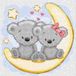 Broderie diamant Oursons de lune 35x35 cm
