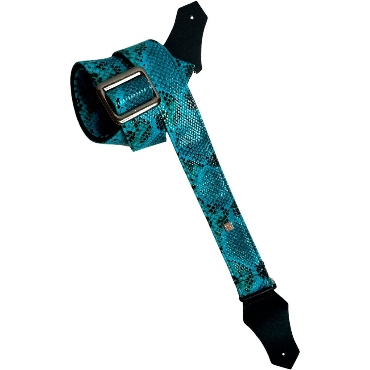 Get'm Get'm Animal Print Collection Turquoise Python Guitar Strap