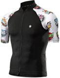 Sixs T-shirt Fancy M Zwart/Multicolor Polyester Korte mouw Printopdruk Unisex Fietsen Herfst/Winter 2021
