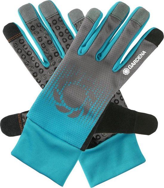 GARDENA Tuinhandschoen - Maat M - Turquoise/Zwart/Grijs - Ademend - Anti-slip - Snijbestendig