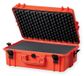 Valise en plastique, de taille moyenne, orange, IP67, avec mousse