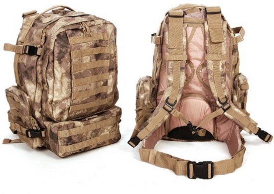 Fun & Feest party gadgets Grote camouflage Assault rugzak 60 liter
