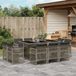 Maison Exclusive - Ensemble de jardin, 11 pièces, avec coussins, gris, en polyrotin