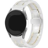 Strap-it Samsung Bracelet en céramique avec maillons Samsung Galaxy Watch 5 Pro (blanc/doré)